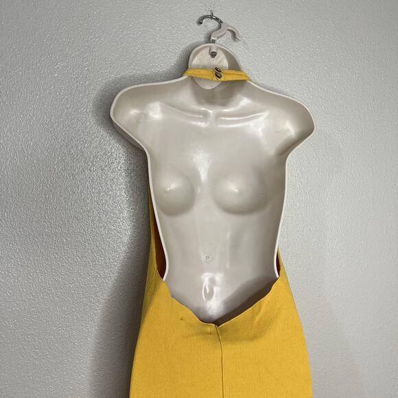 Free People Mustard Halter Midi Dress - Picture 8 of 11